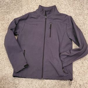 Men's Jacket. FreeCountry Gray and Black.